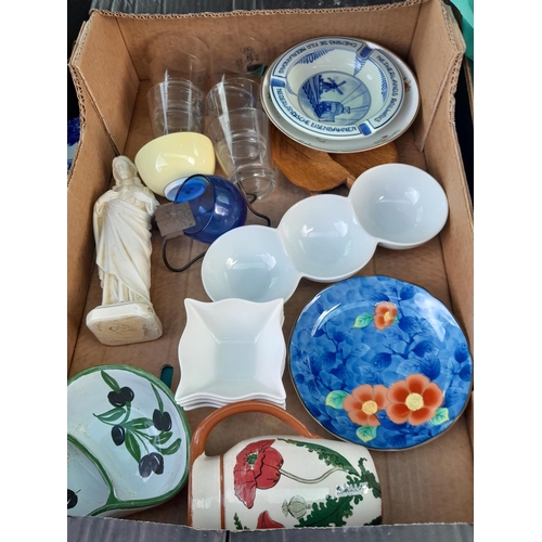 23 - Assorted decorative china and glassware : Royal Doulton glasses etc.