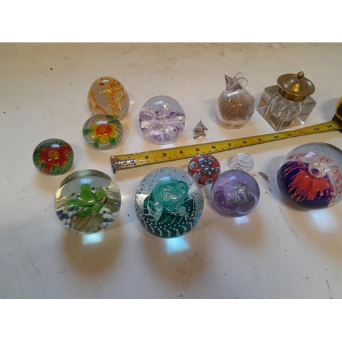 36 - Assorted glass paperweights various makers