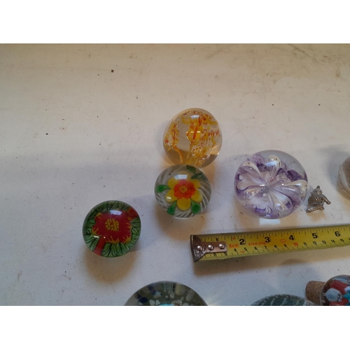 36 - Assorted glass paperweights various makers