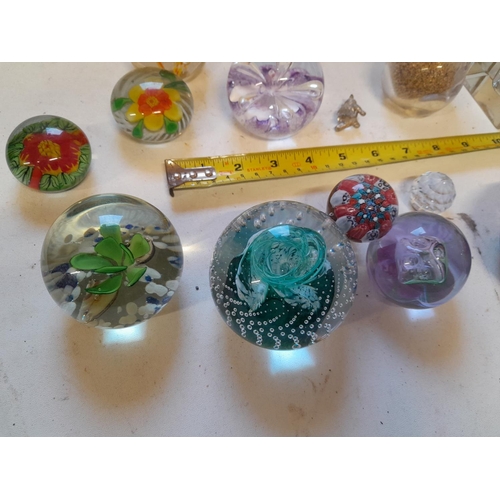 36 - Assorted glass paperweights various makers