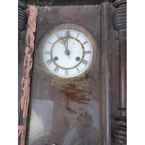 68 - Early 20th century wall clock as found