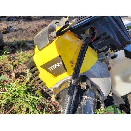 87 - Heckler petrol brush cutter & Titan petrol strimmer