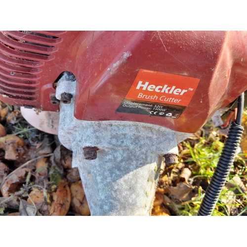 87 - Heckler petrol brush cutter & Titan petrol strimmer