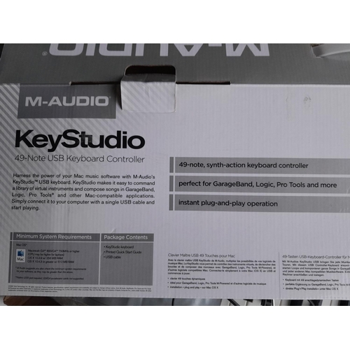 123 - M Audio Key Studio keyboard, boxed