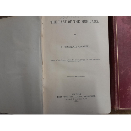 346 - 2 x volumes Last of the Mohicans 1881 hardback &  Now we Are Six 1927 Second Edition spine damage