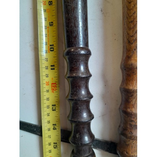 70 - 2 x vintage wooden truncheons