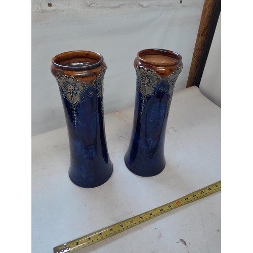 446 - Pair of Royal Doulton Stoneware vases in good order