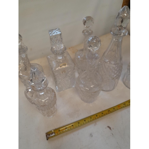 456 - Collection of cut glass decanters