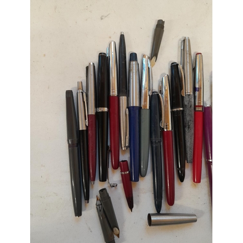 21 - Vintage pens : Parker Paper Mate, Osmiroid and other some for spares