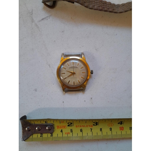 27 - Vintage Favre Leuba gents wristwatch gold plated case and later strap