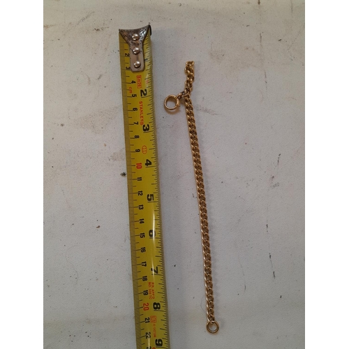 50 - 18 ct gold watch chain / bracelet clearly marked on each link, 20 cms, 27.7