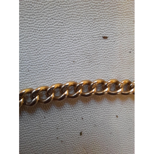 50 - 18 ct gold watch chain / bracelet clearly marked on each link, 20 cms, 27.7