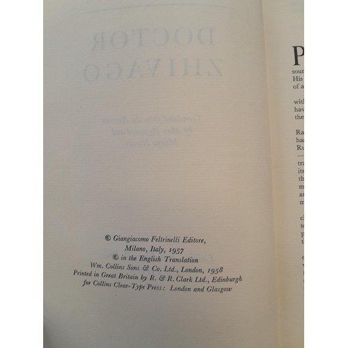 414 - Single volume : Doctor Zhivago by Boris Pasternak in d/j (clipped) with plastic wrapper, hardback 19... 