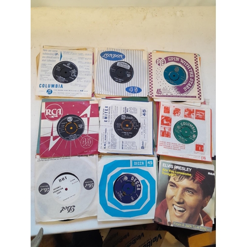 245 - Various 45 records : mixed commercial and other pop from the 1960s, some promo included