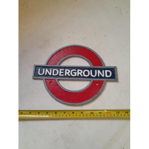 297 - Cast iron Underground sign