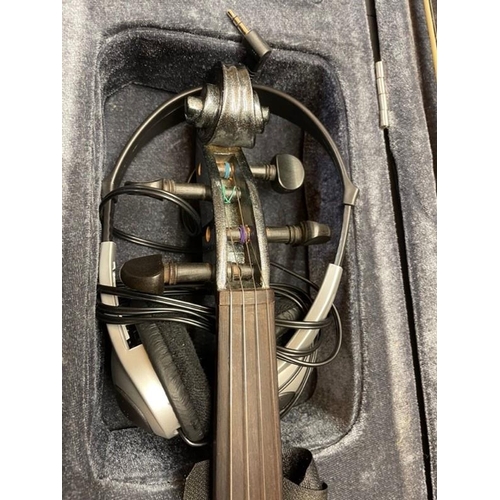 359 - Stagg Electric Violin with bow, Headphones, Rosin & Two packs of new strings (fully Working – needs ... 