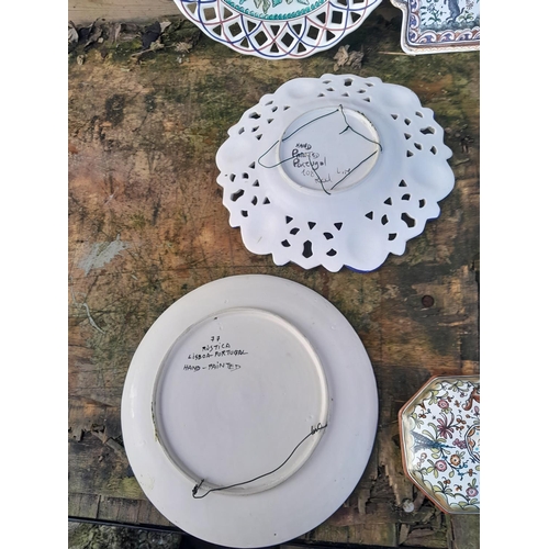 48 - Collection of assorted maker Portuguese Pottery, some with light chips