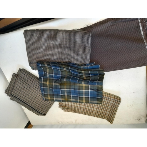 23 - Assorted Tweed and check material