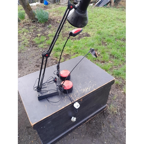 200 - 3 x desk table lamps including angle poise