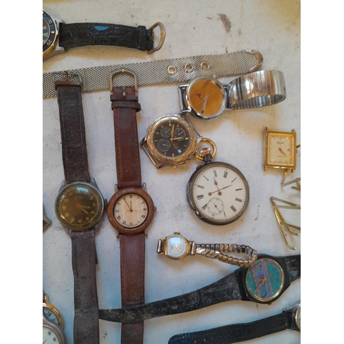 8 - Vintage and modern wristwatches & pocket watch