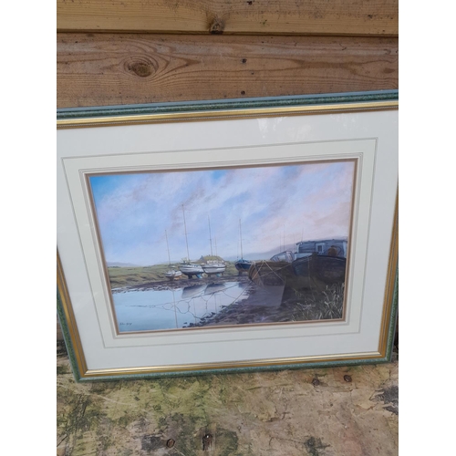 20 - Original pastel by Peter Hesp of Porlock Weir, West Country interest 32 cs x 44 cms