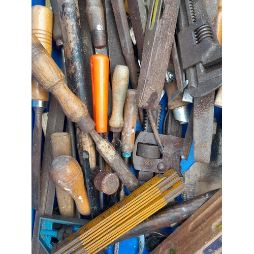 60 - Assorted wood working and other hand tools, chisels etc.