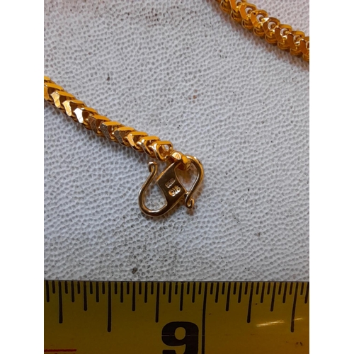 75 - clearly marked 91.6 ( 22kt) necklace 29.8 g, 68 cms