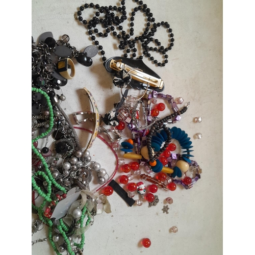 163 - Costume jewellery , very small amount of silver included