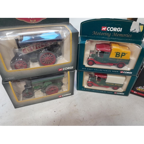 229 - 6 x Corgi die cast model cars and boat