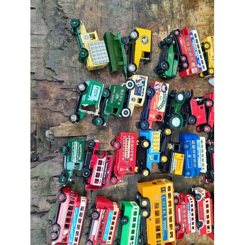 277 - Various die cast toy cars,  loose,  and empty boxes