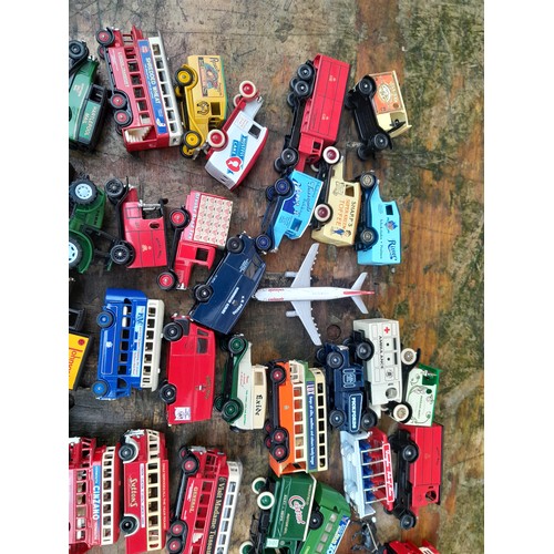 277 - Various die cast toy cars,  loose,  and empty boxes