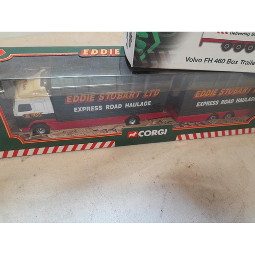 321 - Die cast toy cars in boxes but stored out of boxes : Eddie Stobart Corgi