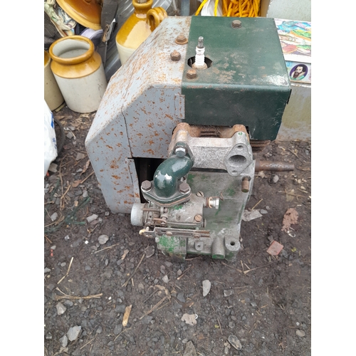 398 - JAP vintage stationary engine with handbook, missing magneto