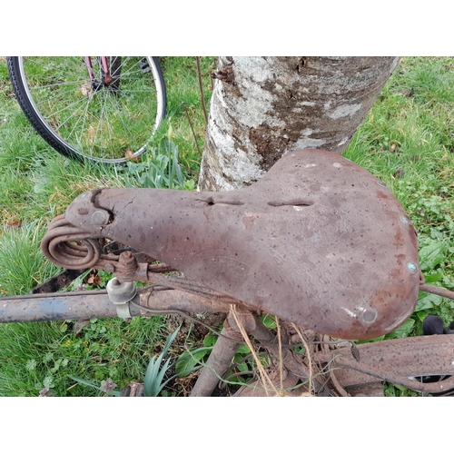 14 - Vintage all steel frame Raleigh bicycle with Brooks saddle