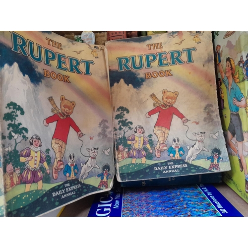 45 - Box of childrens books : earlier edition Rupert Bear books included