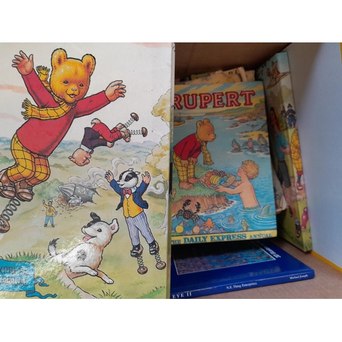 45 - Box of childrens books : earlier edition Rupert Bear books included