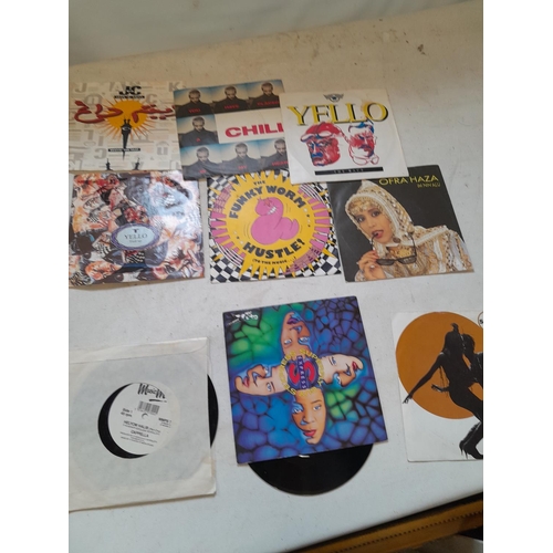 47 - Assorted books : Apiarist interest included & 45 record singles mainly 1980s Dance