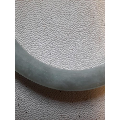 82 - Chinese jadeite bangle with blue - mutton fat colouring