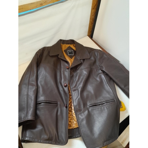 175 - Gents Large leather jacket by Woodhouse