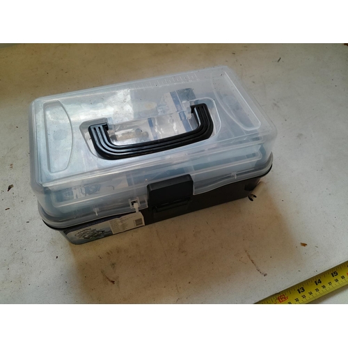 123 - Brand new sealed fishing tackle boxes with tackle