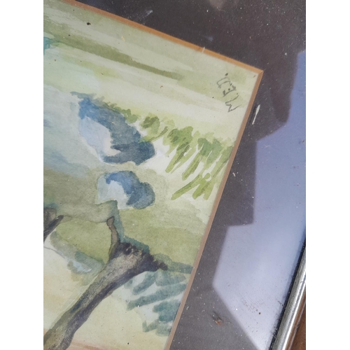 133 - Various pictures and prints : vintage STYLE Pears print, initialled watercolour, Charles W Piercy oi... 