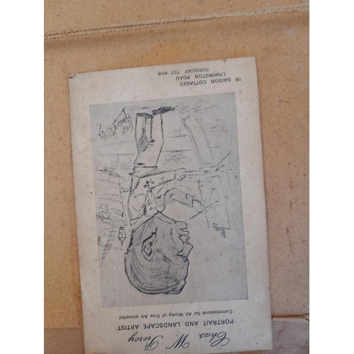 133 - Various pictures and prints : vintage STYLE Pears print, initialled watercolour, Charles W Piercy oi... 