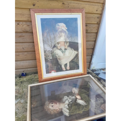 133 - Various pictures and prints : vintage STYLE Pears print, initialled watercolour, Charles W Piercy oi... 