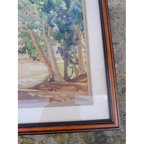 133 - Various pictures and prints : vintage STYLE Pears print, initialled watercolour, Charles W Piercy oi... 