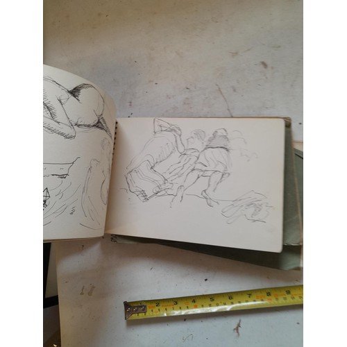 136 - Sketchbooks and pads and loose pen and ink and pastels by Gerald Moneypenny dating from 1950s to ear... 