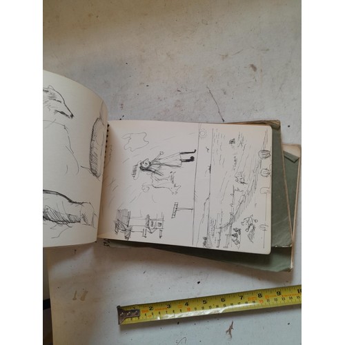 136 - Sketchbooks and pads and loose pen and ink and pastels by Gerald Moneypenny dating from 1950s to ear... 