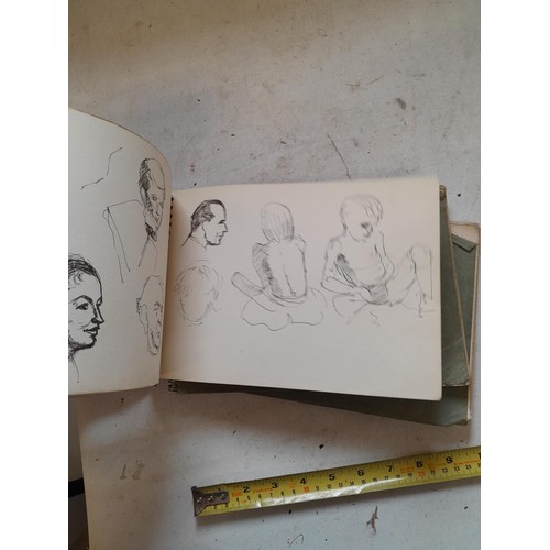 136 - Sketchbooks and pads and loose pen and ink and pastels by Gerald Moneypenny dating from 1950s to ear... 