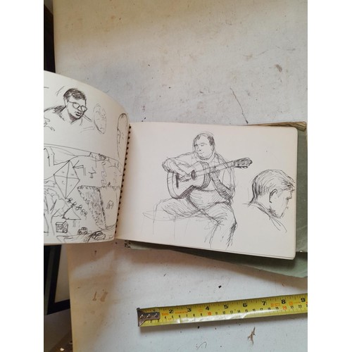 136 - Sketchbooks and pads and loose pen and ink and pastels by Gerald Moneypenny dating from 1950s to ear... 