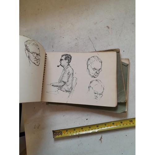 136 - Sketchbooks and pads and loose pen and ink and pastels by Gerald Moneypenny dating from 1950s to ear... 
