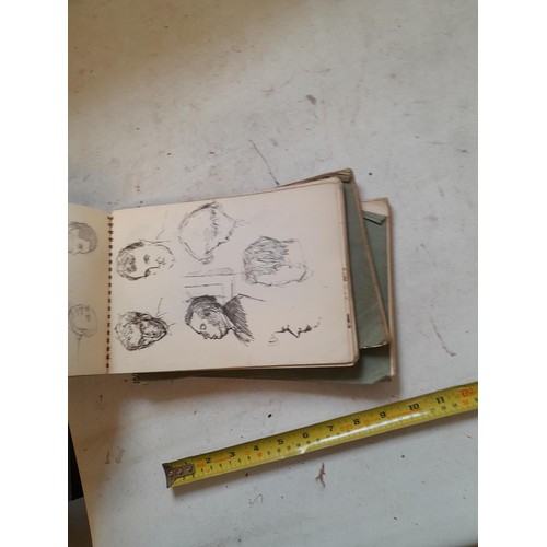 136 - Sketchbooks and pads and loose pen and ink and pastels by Gerald Moneypenny dating from 1950s to ear... 
